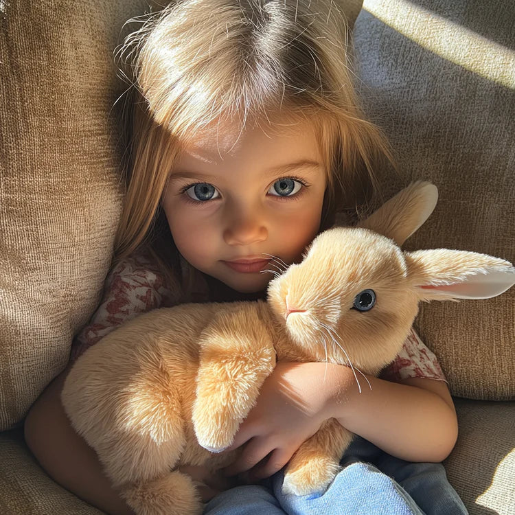 FlauschHase | Plüsch Hase mit realistischem Design & Kuschelweichem Fell
