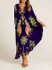 TropenFlair | Weites Maxikleid mit Papageien-Print und V-Ausschnitt