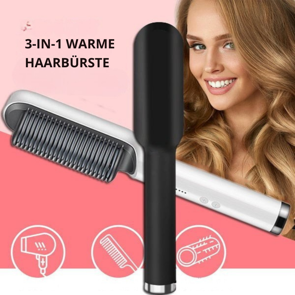 Haarstyling | 3-in-1 Warmluftbürste für Perfektes Haar