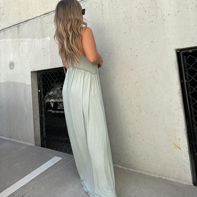 LässigSchlitz | Ärmelloses Maxikleid mit Doppel-Schlitz