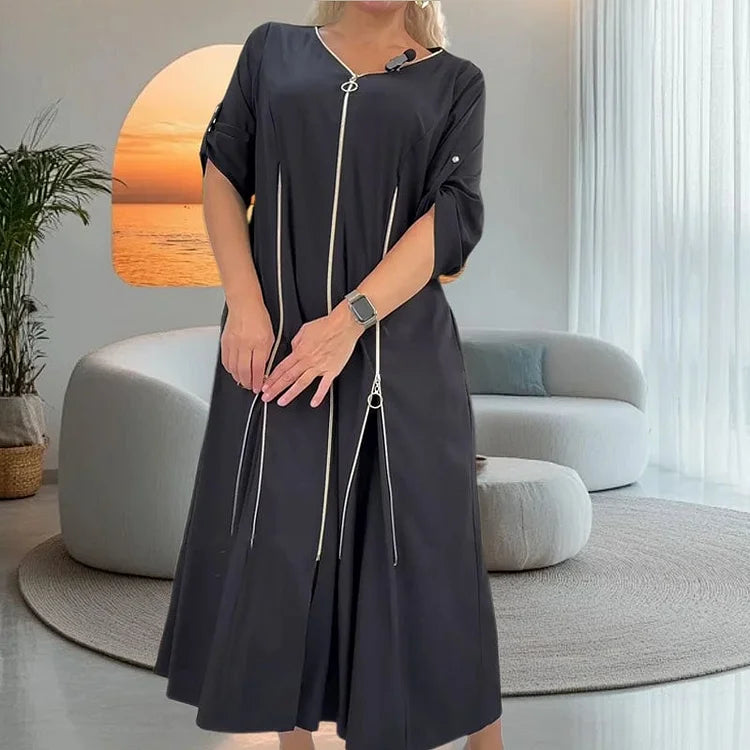 ModeKleid | Stilvolles Kleid mit Reißverschluss und Modernem Schnitt