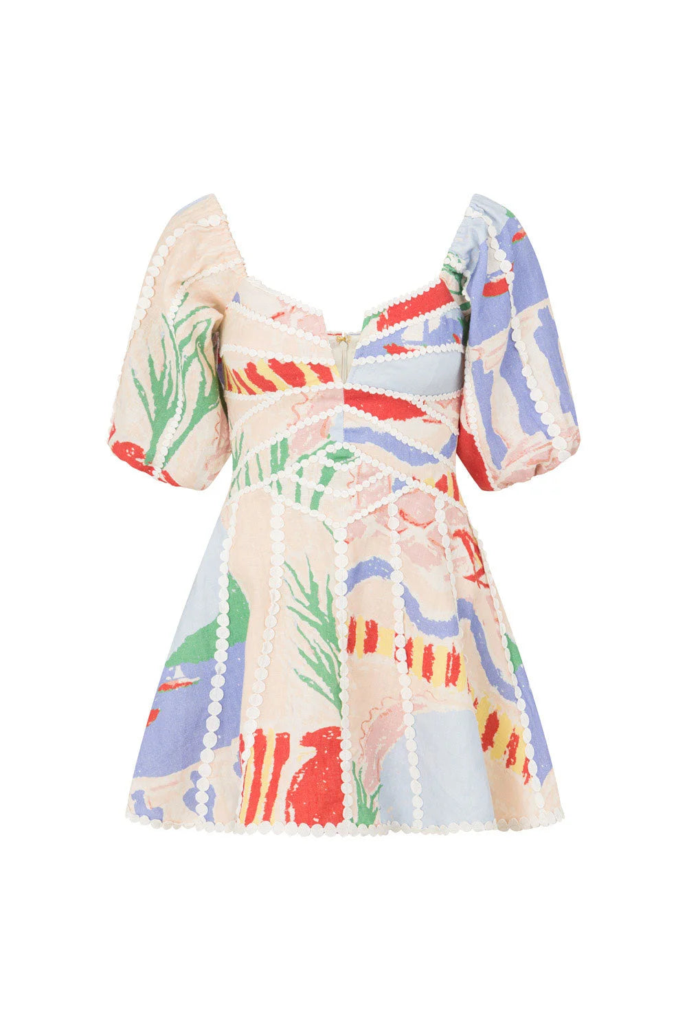 Boho Chic | Stilvolles Off-Shoulder Kleid mit Buntmuster