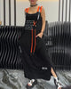StilGefühl | Lässiges Trägerkleid mit Kordeldetails und Statement-Drucken