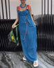 StilGefühl | Lässiges Trägerkleid mit Kordeldetails und Statement-Drucken