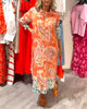 TrendAura | Midi-Hemdblusenkleid mit buntem Paisley-Druck