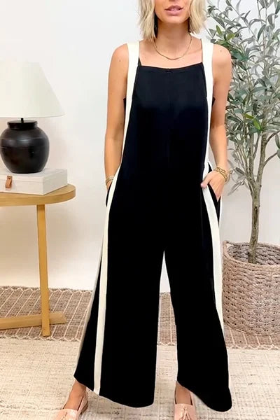 StilRuhig | Lockeres Damenkleid mit Weißen Zierlinien