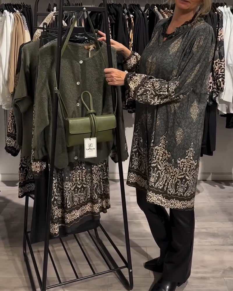 BohoFlair | Hemdblusenkleid mit Orientalischem Muster