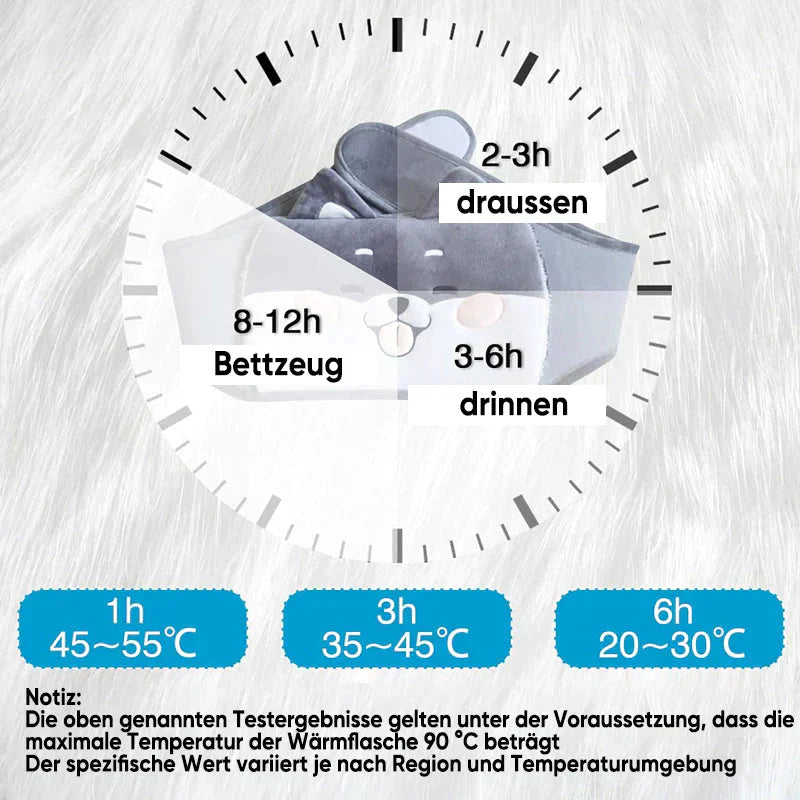 WarmeUmarmungen | Niedliche Heizkissen-Tasche mit Wärmflasche