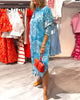 TrendAura | Midi-Hemdblusenkleid mit buntem Paisley-Druck