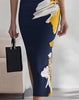 StilRein | Figurbetontes Midi-Kleid mit Blumenmuster