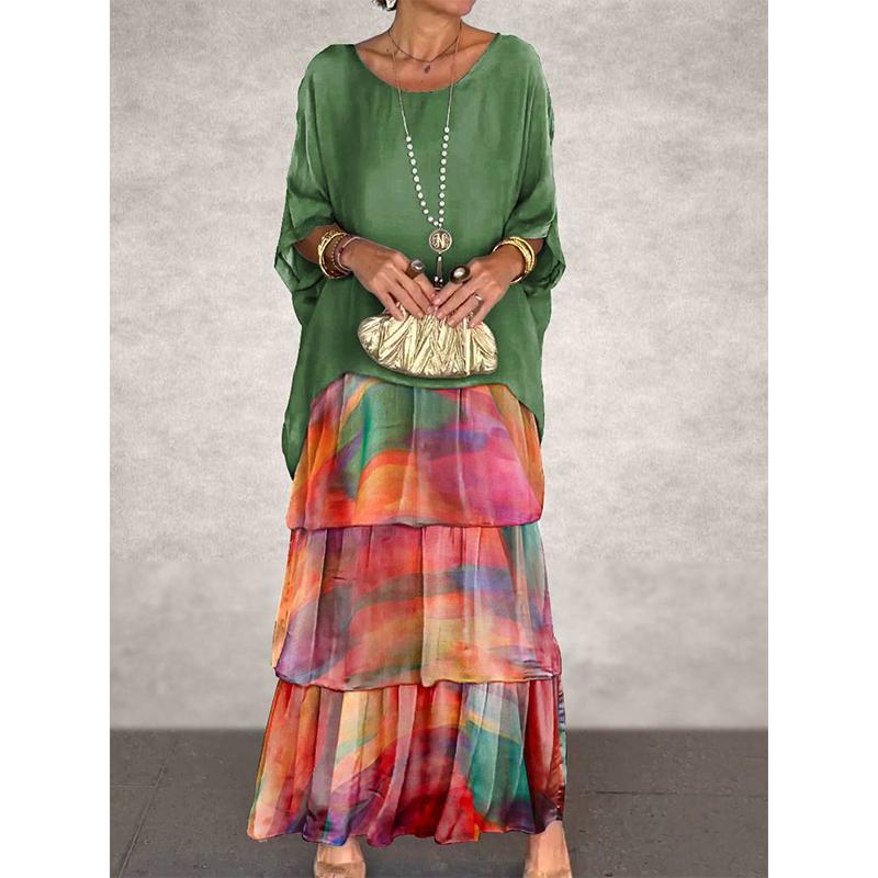 EleganzFluss | Luftiges Boho-Maxikleid mit Schichten für einen Stilvollen Look