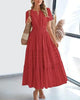 StilvollerFluss | Lockeres Maxikleid mit Taillierung und V-Ausschnitt