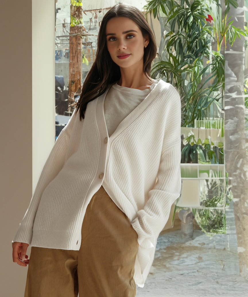 KokonWärme | V-Ausschnitt Cashmere Cardigan