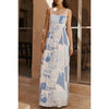 AzurTraum | Luftiges Boho-Maxikleid mit Mediterranem Print