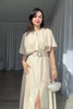 GrazieStil | Kurzarm Kleid mit Taillengürtel und edler Silhouette