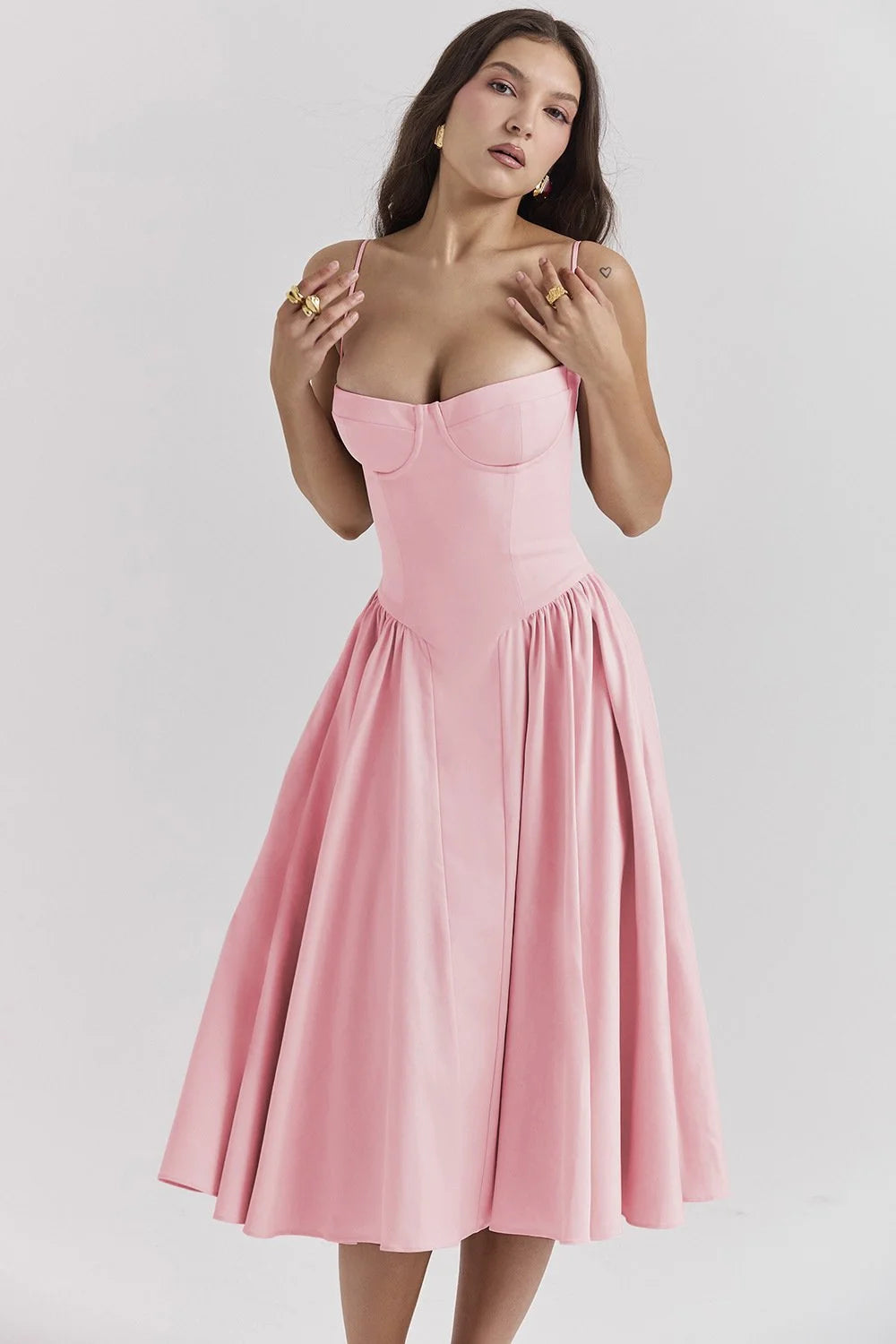 KorsetTraum | Ärmelloses Midi-Kleid mit Figurformender Passform