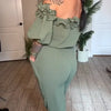 ReinEleganz | Schulterfreier Jumpsuit mit Rüschen