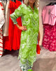 TrendAura | Midi-Hemdblusenkleid mit buntem Paisley-Druck