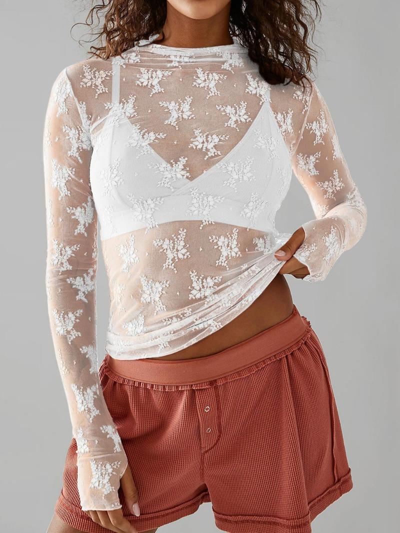 LacePetal | Transparentes Spitzen-Tee