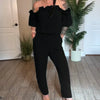 ReinEleganz | Schulterfreier Jumpsuit mit Rüschen