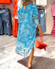 TrendAura | Midi-Hemdblusenkleid mit buntem Paisley-Druck