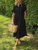 SommerWelle | Gestreiftes Hemdblusenkleid mit Knopfleiste