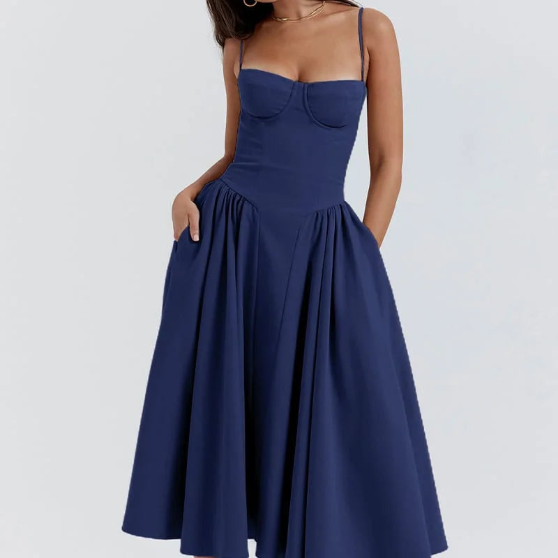 KorsetTraum | Ärmelloses Midi-Kleid mit Figurformender Passform