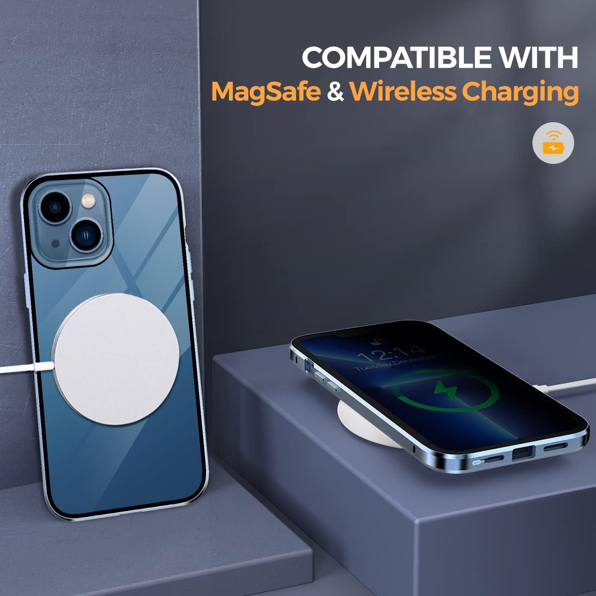 MagPrivacy-Hülle | 360° Rundumschutz, Anti-Spion Panzerglas für iPhone