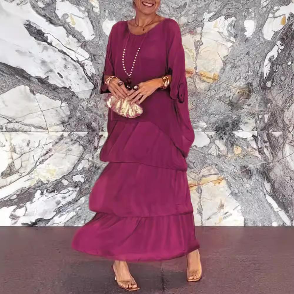 EleganzFluss | Luftiges Boho-Maxikleid mit Schichten für einen Stilvollen Look