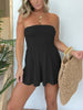 LuftLeicht | Schulterfreier Jumpsuit mit Seitlicher Raffung