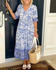 BrisenCharme | Sommerliches Maxikleid mit floralem Print & V-Ausschnitt