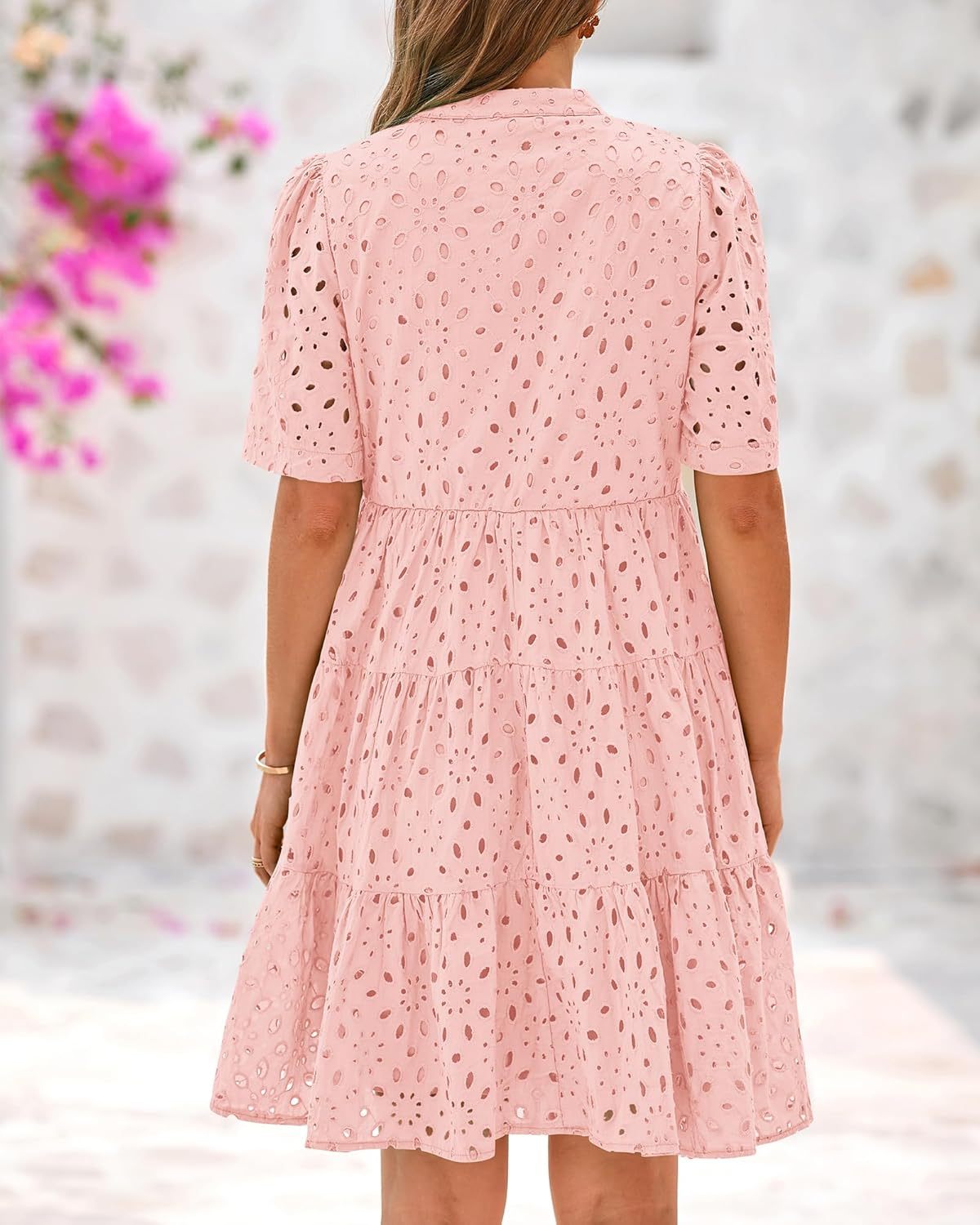 LuftBlüte | Feminines A-Linienkleid mit Lochstickerei