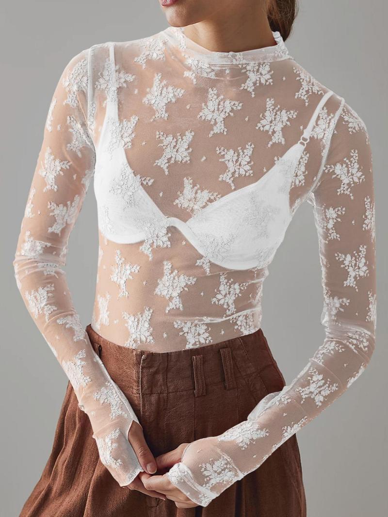 LacePetal | Transparentes Spitzen-Tee