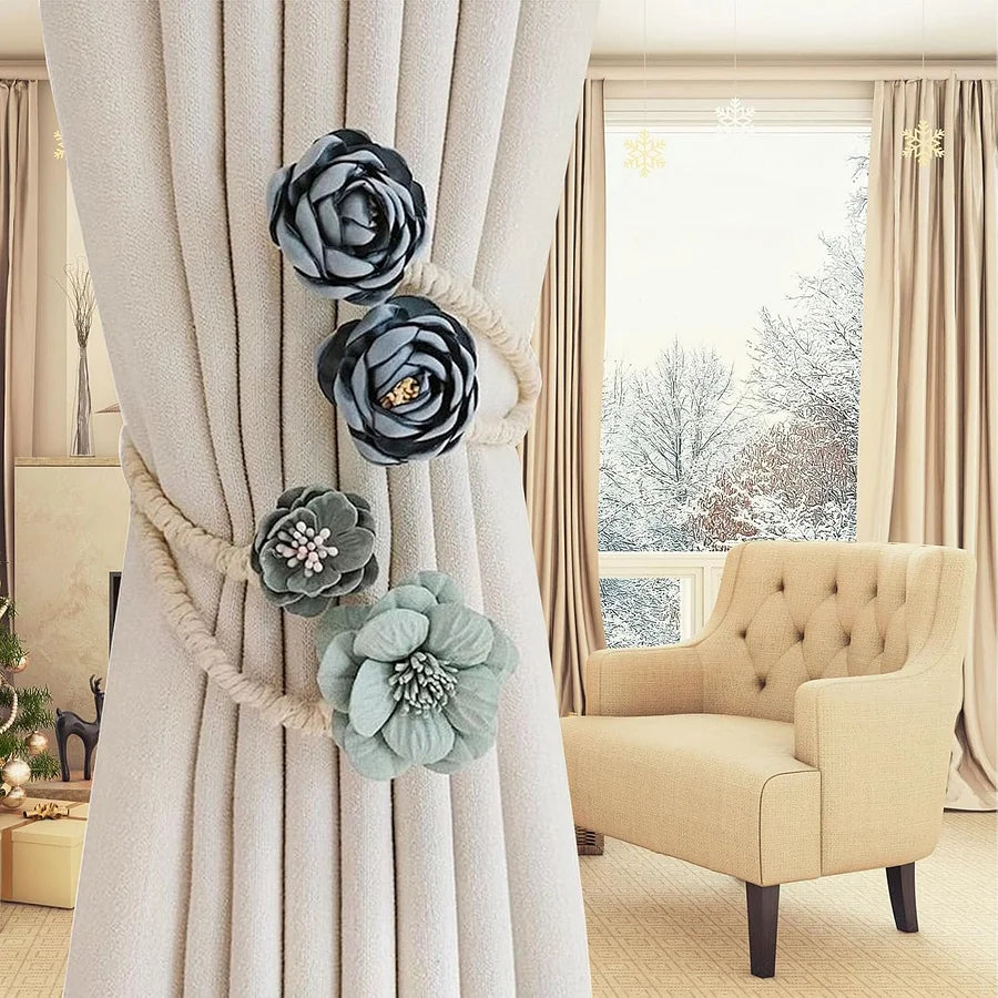 DekoGlanz | Magnetische Vorhanghalter im Eleganten Seil-Design