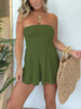LuftLeicht | Schulterfreier Jumpsuit mit Seitlicher Raffung