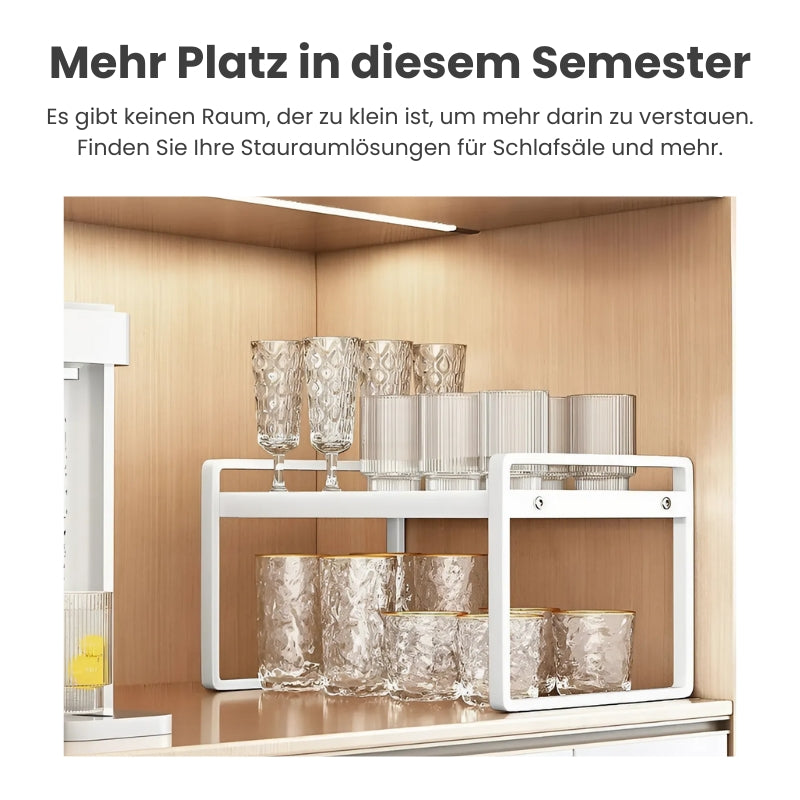 KüchenRegal | Verstellbares Küchenregal für mehr Stauraum