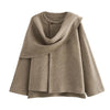 EleganteSchicht | Asymmetrischer Cape-Pullover für stilvolle Wärme