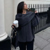 EleganteSchicht | Asymmetrischer Cape-Pullover für stilvolle Wärme