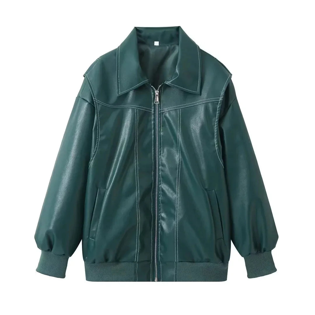 UrbanerStil | Oversized Bomberjacke mit Kontrastnähten