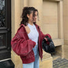 UrbanerStil | Oversized Bomberjacke mit Kontrastnähten