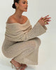 GlanzLuxus | Damen Off Shoulder Maxikleid mit Glitzer