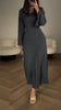 GlamStil | Damen Langarm Maxikleid Figurbetont und Stilvoll