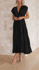 PlisséeLust | Elegantes Plissee-Midikleid mit tiefem V-Ausschnitt