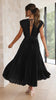 PlisséeLust | Elegantes Plissee-Midikleid mit tiefem V-Ausschnitt