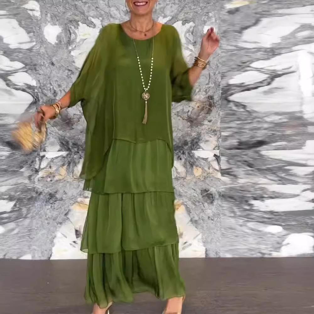 EleganzFluss | Luftiges Boho-Maxikleid mit Schichten für einen Stilvollen Look
