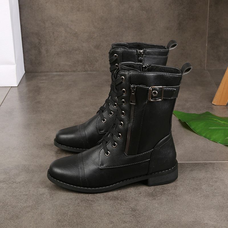 UrbanSchritt | Damen-Schnürstiefel im Combat-Stil