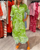 TrendAura | Midi-Hemdblusenkleid mit buntem Paisley-Druck