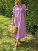 SommerWelle | Gestreiftes Hemdblusenkleid mit Knopfleiste