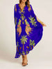 TropenFlair | Weites Maxikleid mit Papageien-Print und V-Ausschnitt