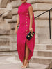 Eleganter Schick | Zeitloses Maxikleid mit Knopfdetails